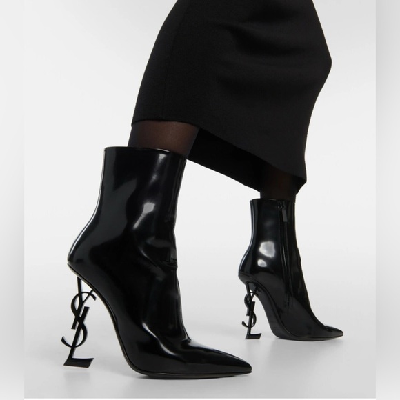 Saint Laurent Shoes - NIB- Saint Laurent Opyum 110 Shiny Black patent leather  ankle Boots
